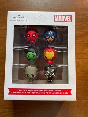 Hallmark Ornaments Mini Marvel Set of 6 Christmas Tree Ornaments